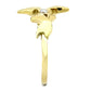 TK3573 - IP Gold(Ion Plating) Stainless Steel Ring with AAA Grade CZ  in Clear-4