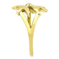 TK3573 - IP Gold(Ion Plating) Stainless Steel Ring with AAA Grade CZ  in Clear-3