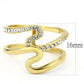 TK3574 - IP Gold(Ion Plating) Stainless Steel Ring with Top Grade Crystal  in Clear-1