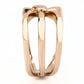 TK3575 - IP Rose Gold(Ion Plating) Stainless Steel Ring with No Stone-3