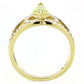 TK3578 - IP Gold(Ion Plating) Stainless Steel Ring with AAA Grade CZ  in Apple Green color-2