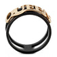 TK3584 - IP Rose Gold+ IP Black (Ion Plating) Stainless Steel Ring with No Stone-2