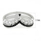 TK3588 - No Plating Stainless Steel Ring with Top Grade Crystal  in Clear-1