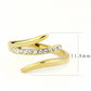 TK3590 - IP Gold(Ion Plating) Stainless Steel Ring with Top Grade Crystal  in Clear-1