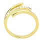 TK3590 - IP Gold(Ion Plating) Stainless Steel Ring with Top Grade Crystal  in Clear-2