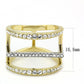 TK3593 - Two-Tone IP Gold (Ion Plating) Stainless Steel Ring with Top Grade Crystal  in Clear-1