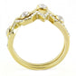 TK3596 - IP Gold(Ion Plating) Stainless Steel Ring with AAA Grade CZ  in Clear-2