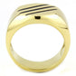 TK3598 - IP Gold(Ion Plating) Stainless Steel Ring with No Stone-2