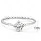 TK3604 - No Plating Stainless Steel Ring with AAA Grade CZ  in Clear-1