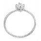 TK3604 - No Plating Stainless Steel Ring with AAA Grade CZ  in Clear-2