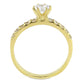 TK3605 - IP Gold(Ion Plating) Stainless Steel Ring with AAA Grade CZ  in Clear-2