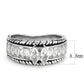 TK3606 - No Plating Stainless Steel Ring with AAA Grade CZ  in Clear-1