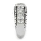 TK3606 - No Plating Stainless Steel Ring with AAA Grade CZ  in Clear-3