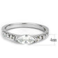 TK3607 - No Plating Stainless Steel Ring with AAA Grade CZ  in Clear-1