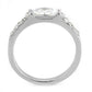 TK3607 - No Plating Stainless Steel Ring with AAA Grade CZ  in Clear-2