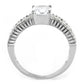 TK3608 - No Plating Stainless Steel Ring with AAA Grade CZ  in Clear-2