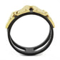 TK3609 - IP Gold+ IP Black (Ion Plating) Stainless Steel Ring with No Stone-2