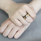 TK3609 - IP Gold+ IP Black (Ion Plating) Stainless Steel Ring with No Stone-4