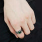 TK3616 - High polished (no plating) Stainless Steel Ring with Synthetic Synthetic Glass in Emerald-4