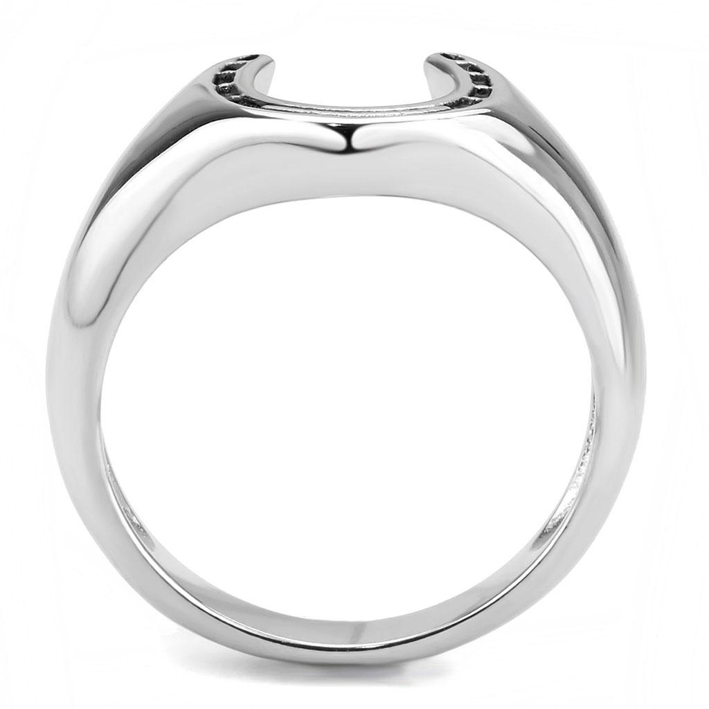TK3619 - High polished (no plating) Stainless Steel Ring with No Stone-2