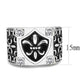 TK3621 - High polished (no plating) Stainless Steel Ring with AAA Grade CZ  in Clear-1