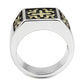 TK3622 - Two-Tone IP Gold (Ion Plating) Stainless Steel Ring with No Stone-2