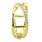 TK3625 - IP Gold(Ion Plating) Stainless Steel Ring with Top Grade Crystal  in Clear-3