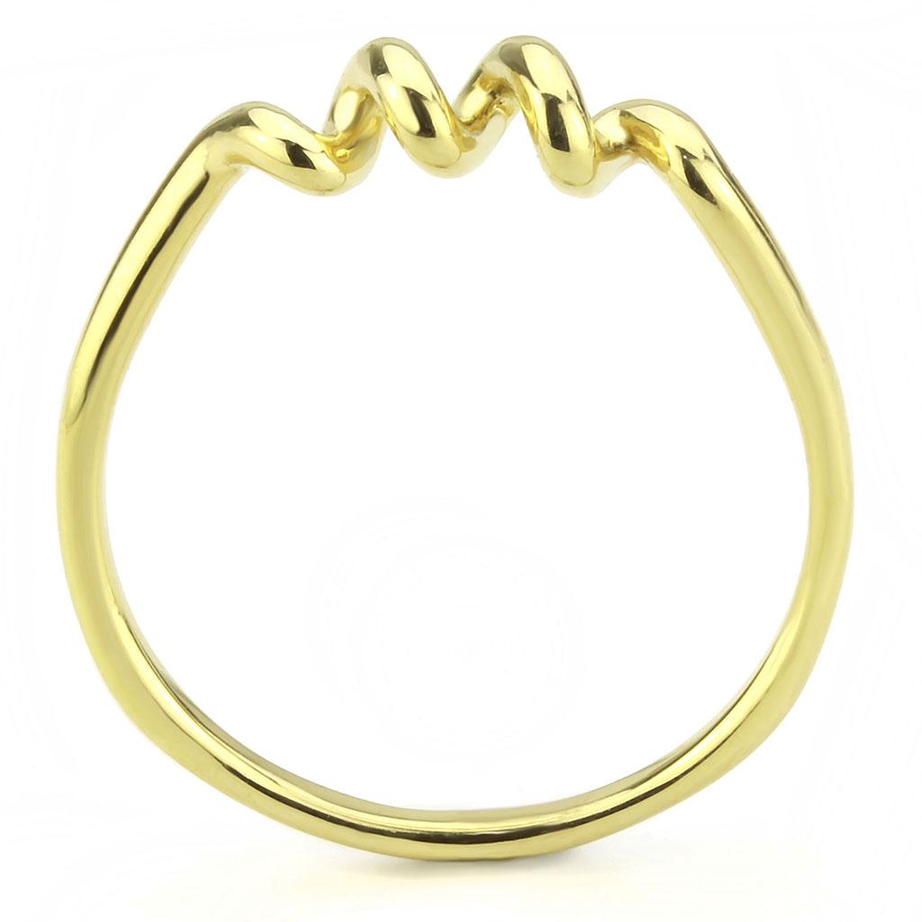 TK3626 - IP Gold(Ion Plating) Stainless Steel Ring with No Stone-2