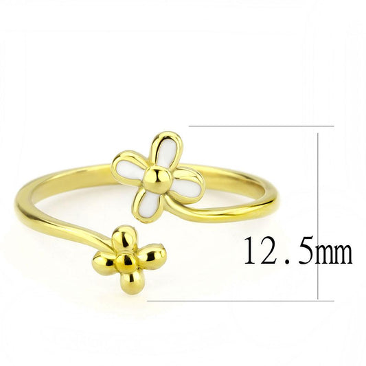 TK3631 - IP Gold(Ion Plating) Stainless Steel Ring with No Stone-1
