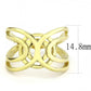 TK3639 - IP Gold(Ion Plating) Stainless Steel Ring with No Stone-1