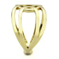 TK3639 - IP Gold(Ion Plating) Stainless Steel Ring with No Stone-3