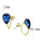 TK3648 - IP Gold(Ion Plating) Stainless Steel Earrings with Top Grade Crystal  in Montana-1