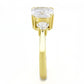 TK3674 - IP Gold(Ion Plating) Stainless Steel Ring with AAA Grade CZ  in Clear-3
