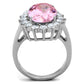 TK3676 - High polished (no plating) Stainless Steel Ring with Synthetic Synthetic Glass in Rose-2