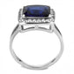 TK3696 - High polished (no plating) Stainless Steel Ring with Synthetic Synthetic Glass in Montana-2