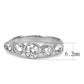 TK3697 - High polished (no plating) Stainless Steel Ring with AAA Grade CZ  in Clear-1