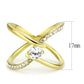 TK3709 - IP Gold(Ion Plating) Stainless Steel Ring with AAA Grade CZ  in Clear-1