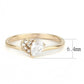 TK3713 - IP Rose Gold(Ion Plating) Stainless Steel Ring with AAA Grade CZ  in Clear-1