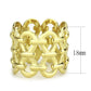TK3716 - IP Gold(Ion Plating) Stainless Steel Ring with No Stone-1