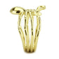 TK3718 - IP Gold(Ion Plating) Stainless Steel Ring with No Stone-3