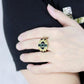 TK3721 - IP Gold(Ion Plating) Stainless Steel Ring with AAA Grade CZ  in Black Diamond-4