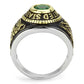 TK3724 - Two-Tone IP Gold (Ion Plating) Stainless Steel Ring with Synthetic Synthetic Glass in Emerald-2