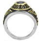 TK3726 - Two-Tone IP Gold (Ion Plating) Stainless Steel Ring with Synthetic Synthetic Glass in Montana-3