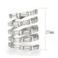 TK3729 High polished Stainless Steel Ring with AAA Grade CZ in Clear-1