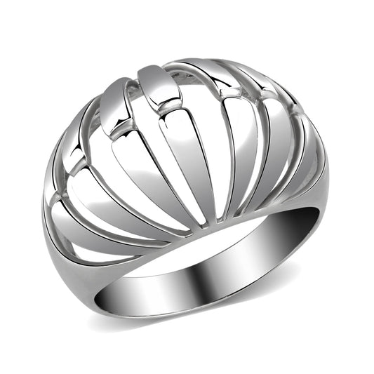 TK3732 High polished Stainless Steel Ring with NoStone in No Stone-0