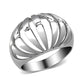 TK3732 High polished Stainless Steel Ring with NoStone in No Stone-0