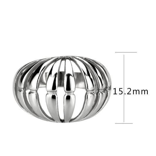 TK3732 High polished Stainless Steel Ring with NoStone in No Stone-1