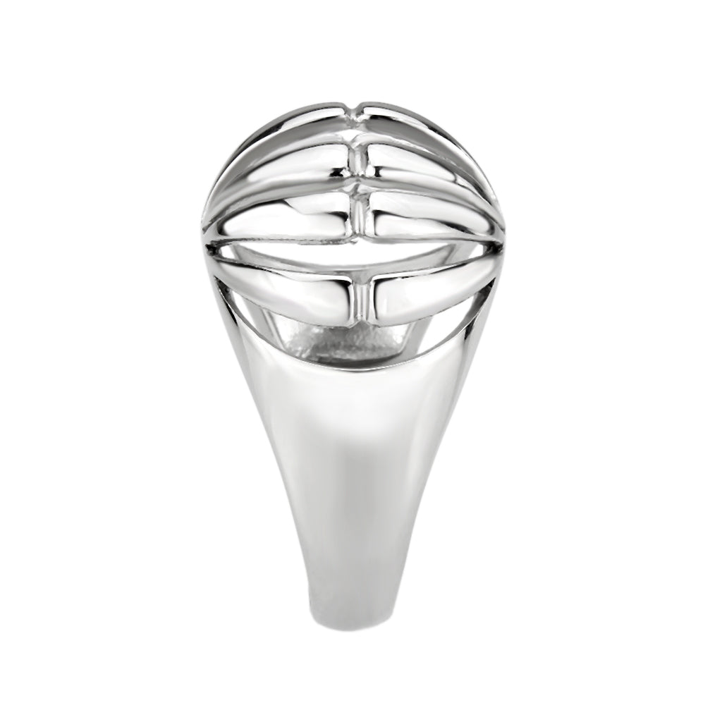 TK3732 High polished Stainless Steel Ring with NoStone in No Stone-3