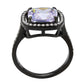 TK3734 IP Black Stainless Steel Ring with AAA Grade CZ in Light Amethyst-2