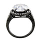 TK3735 IP Black Stainless Steel Ring with AAA Grade CZ in Clear-2